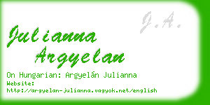 julianna argyelan business card