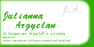 julianna argyelan business card